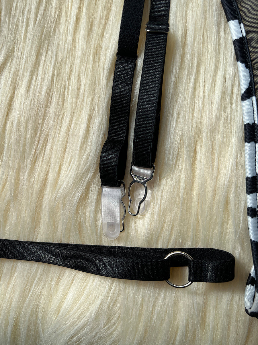 Costume Inspire Leopard Heart Mesh Bra Set