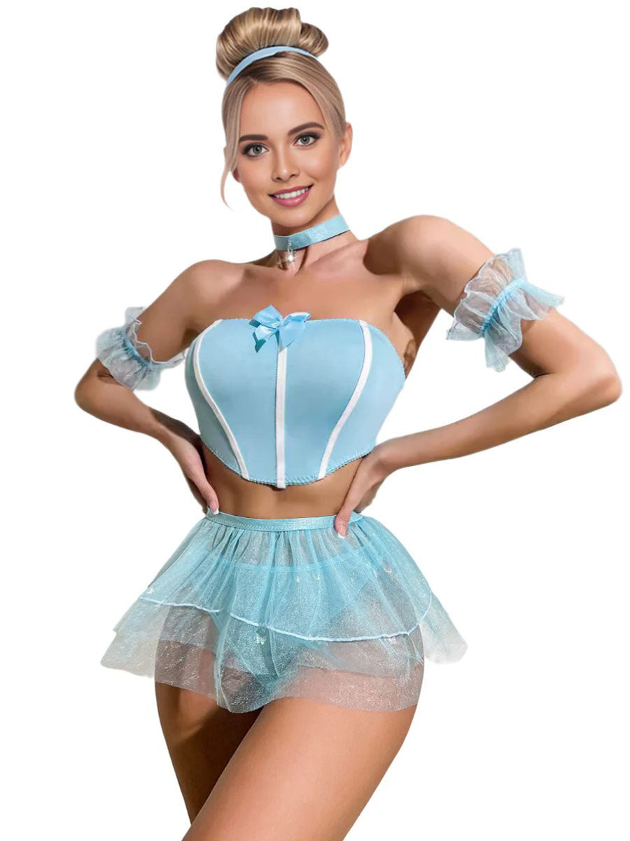 sexy princess dress Blue Evening Dress, Sexy Dress, Square Collar Princess Dress,custom Made