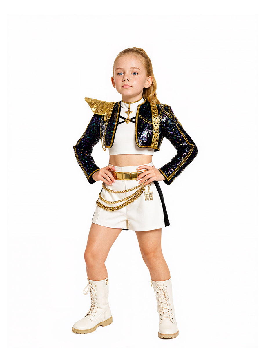 Costume Inspire Kids KPop Demon Hunters Rumi Golden Costume