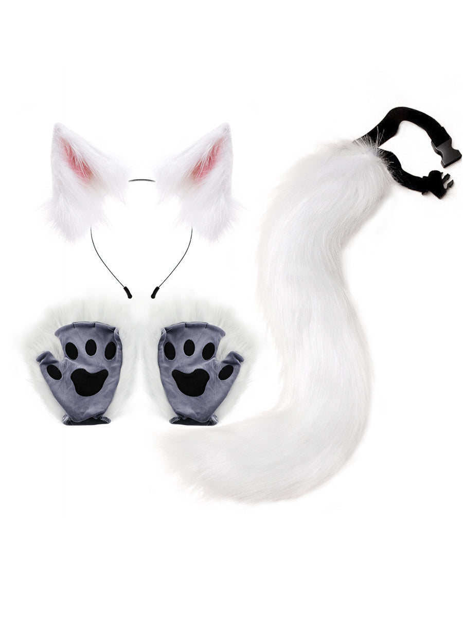 3-Piece Faux Fur Animal Cosplay Set - Costume Inspire