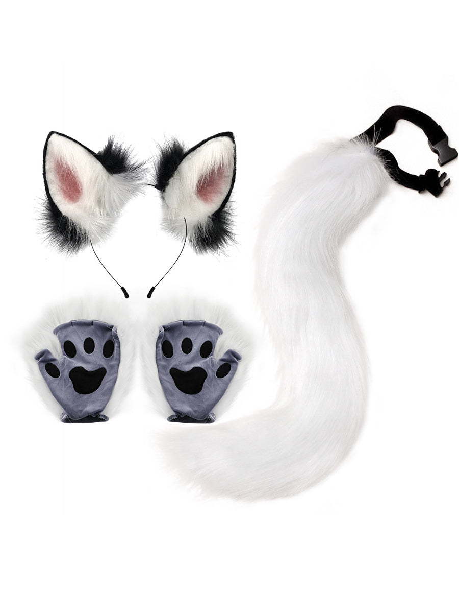 3-Piece Faux Fur Animal Cosplay Set - Costume Inspire