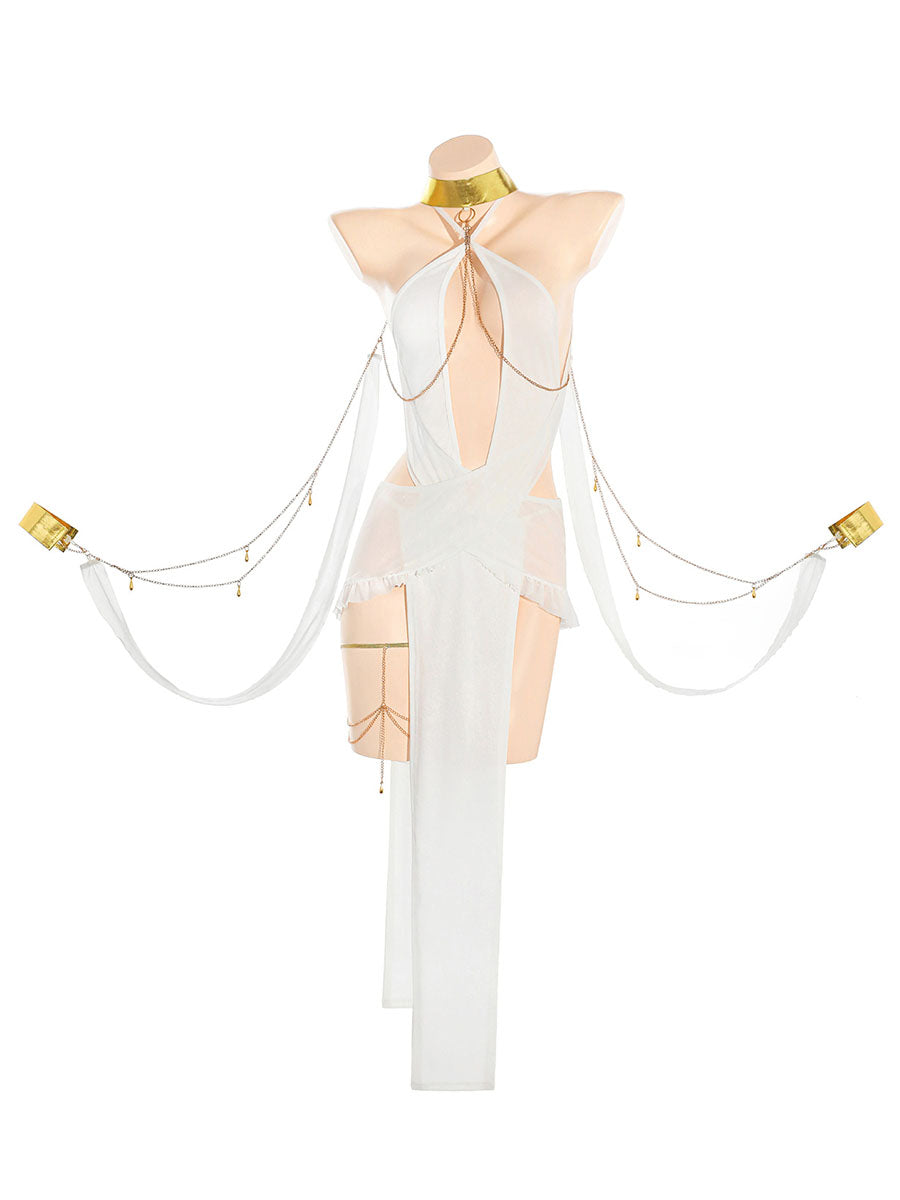Costume Inspire Sexy Sheer White Goddess Lingerie