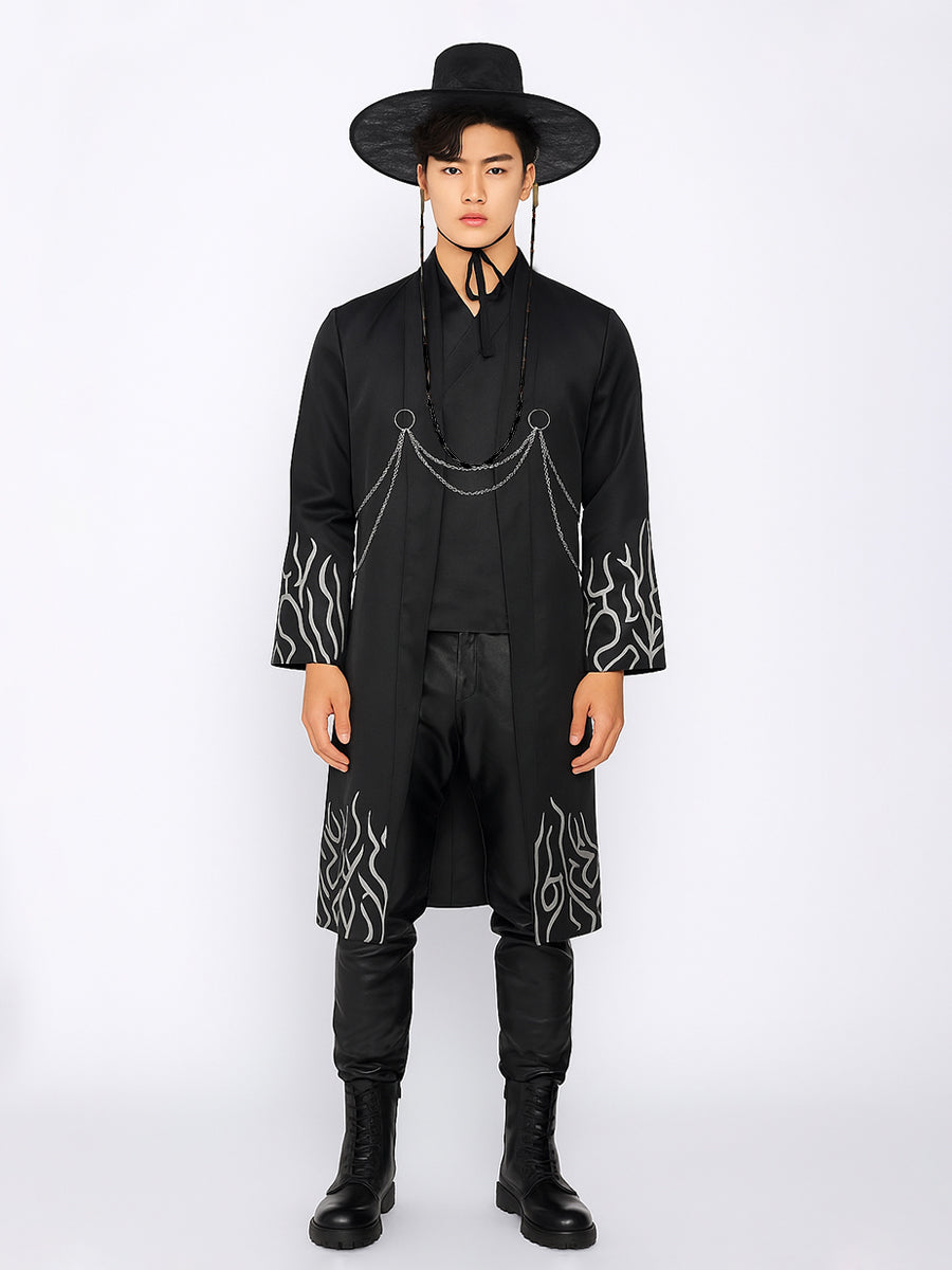 Costume Inspire KPop Demon Hunters Saja Boys Black Costume