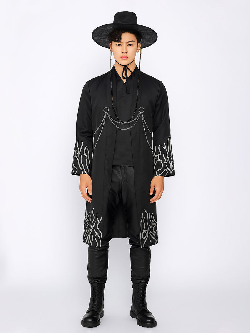 Costume Inspire KPop Demon Hunters Saja Boys Black Costume