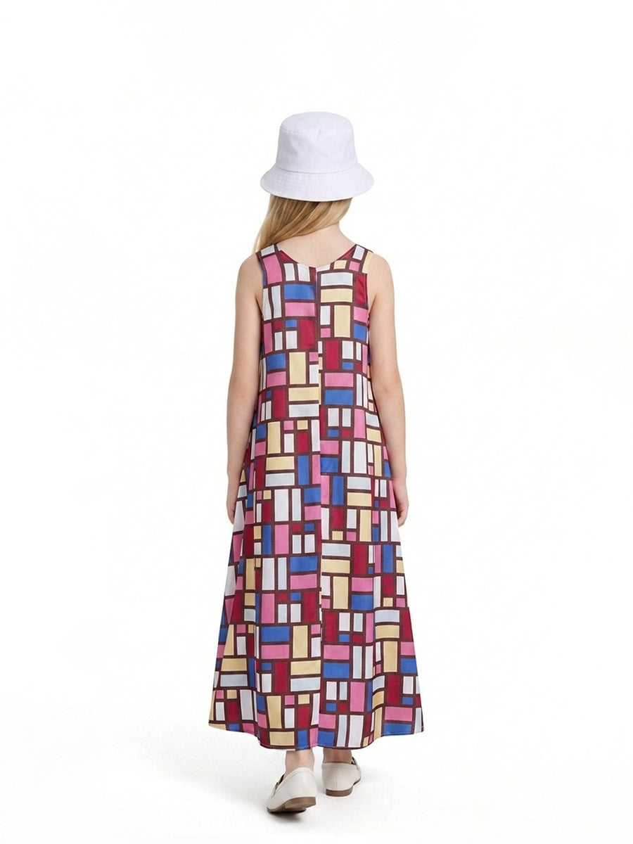 The Devil Wears Prada 2 Andy Sachs Niki Patchwork Maxi Dress with Hat - Costume Inspire