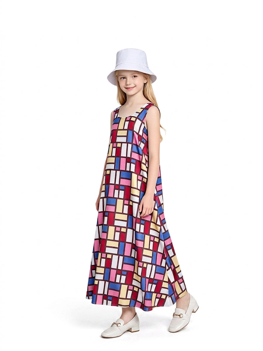 The Devil Wears Prada 2 Andy Sachs Niki Patchwork Maxi Dress with Hat - Costume Inspire