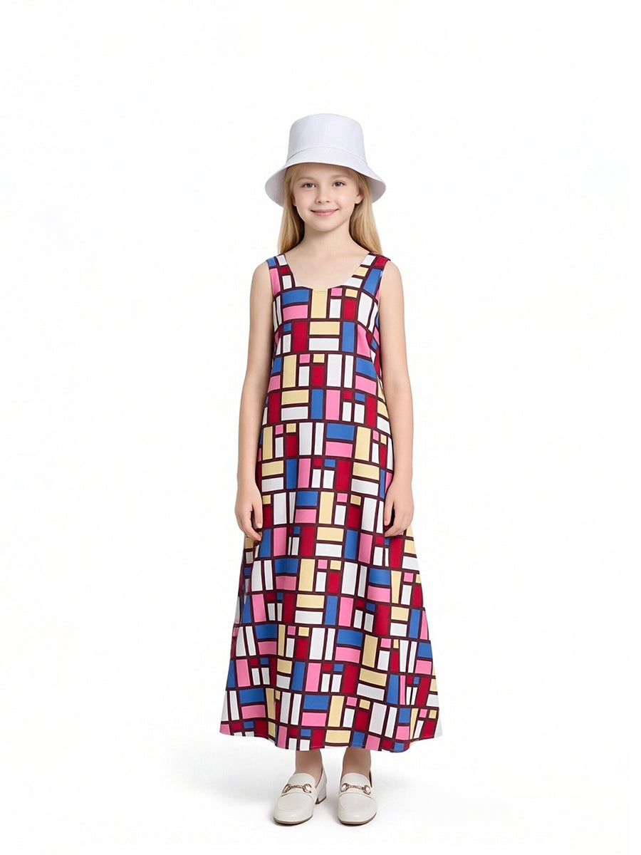 The Devil Wears Prada 2 Andy Sachs Niki Patchwork Maxi Dress with Hat - Costume Inspire