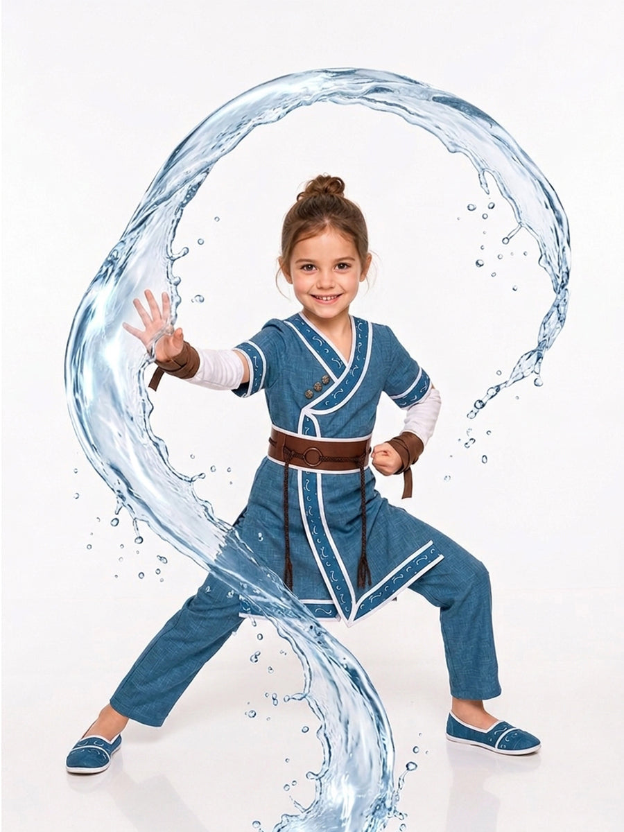 Avatar The Last Airbender Katara Cosplay Costume for Kids - Costume Inspire