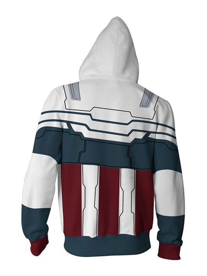 Costume Inspire Captain America Hoodie for Adults and Kids