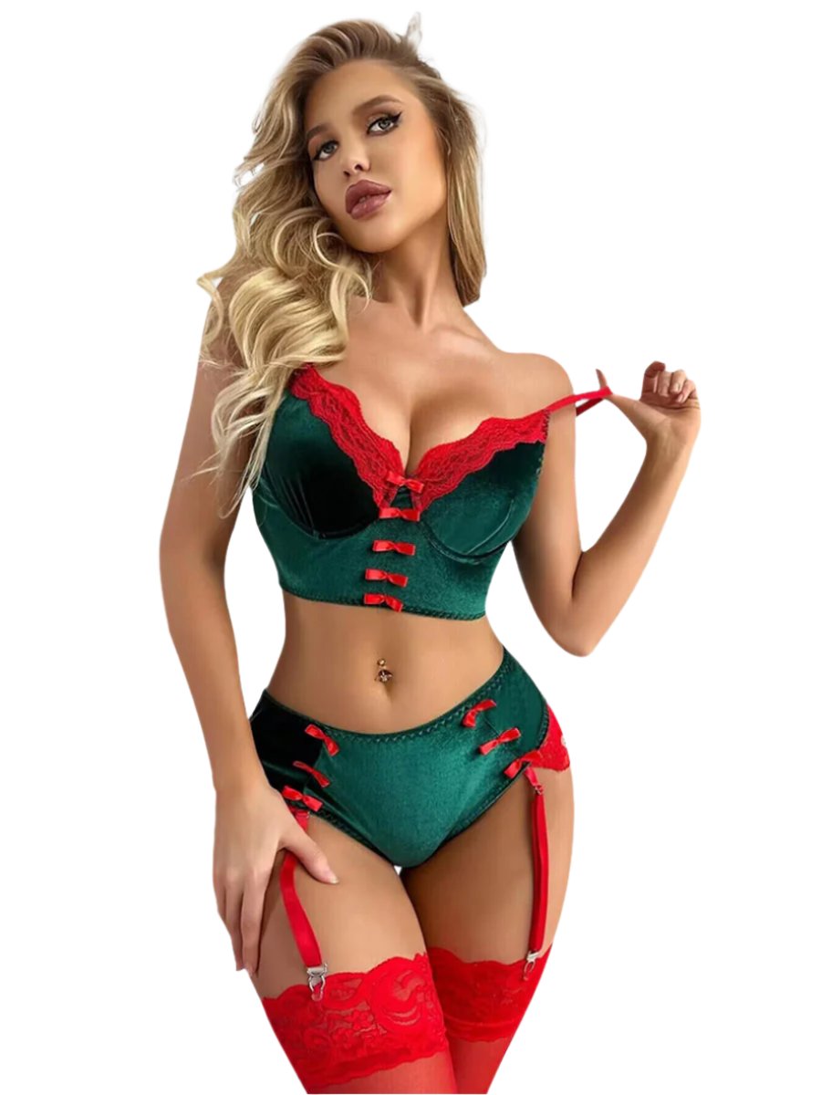 Costume Inspire Christmas Bustier Set