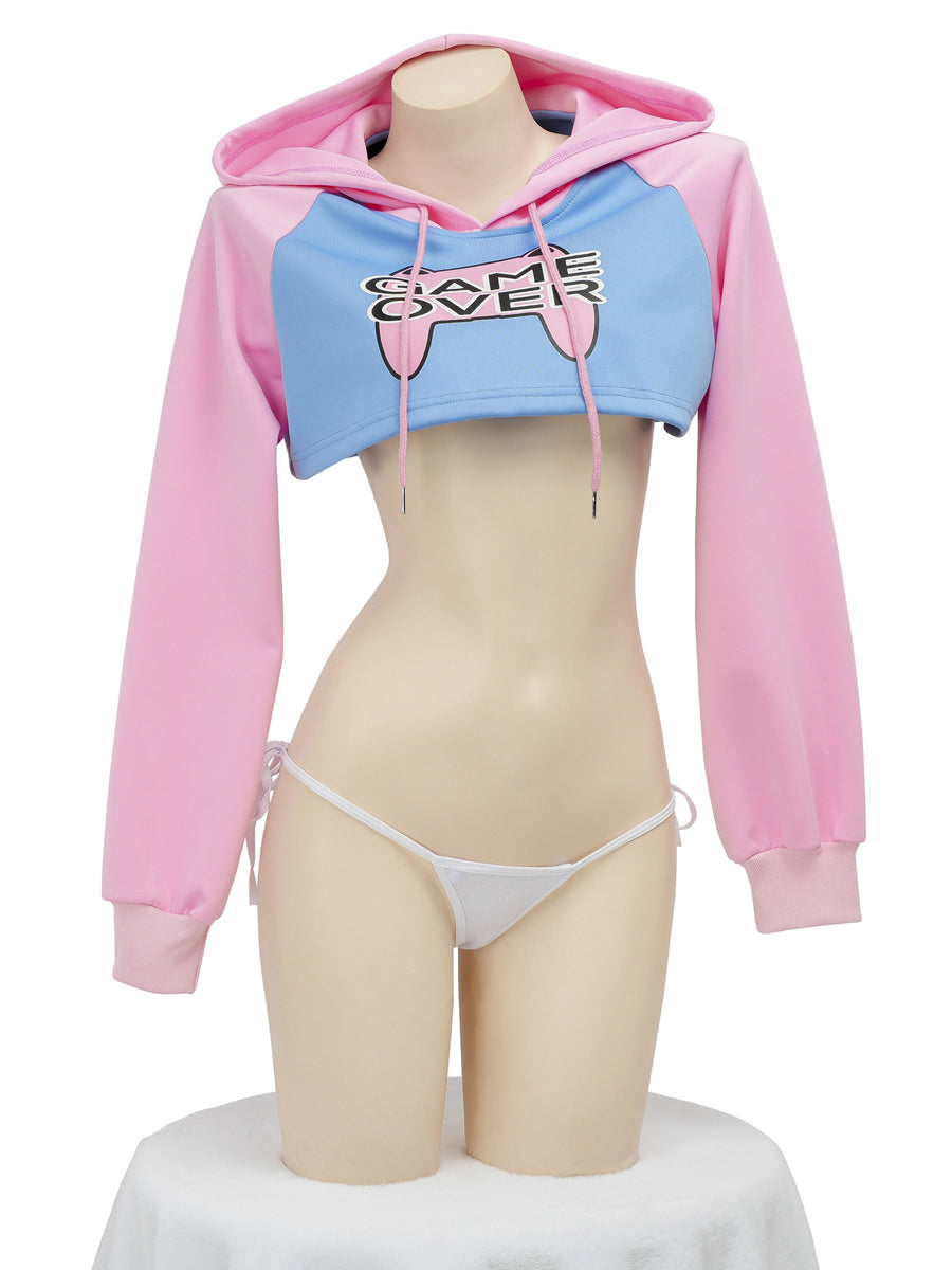 Costume Inspire Game Over Cropped Hoodie