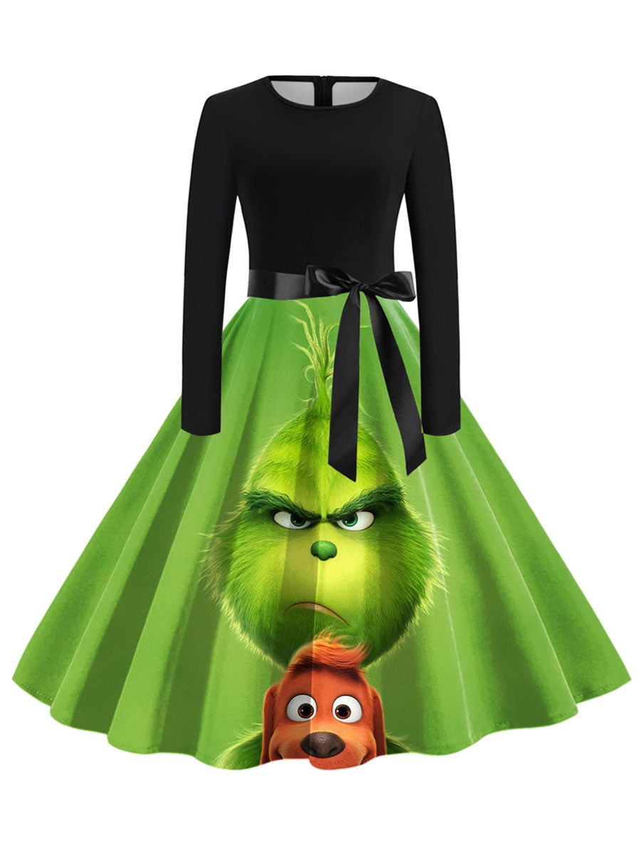 Costume Inspire Grinch Christmas Dress