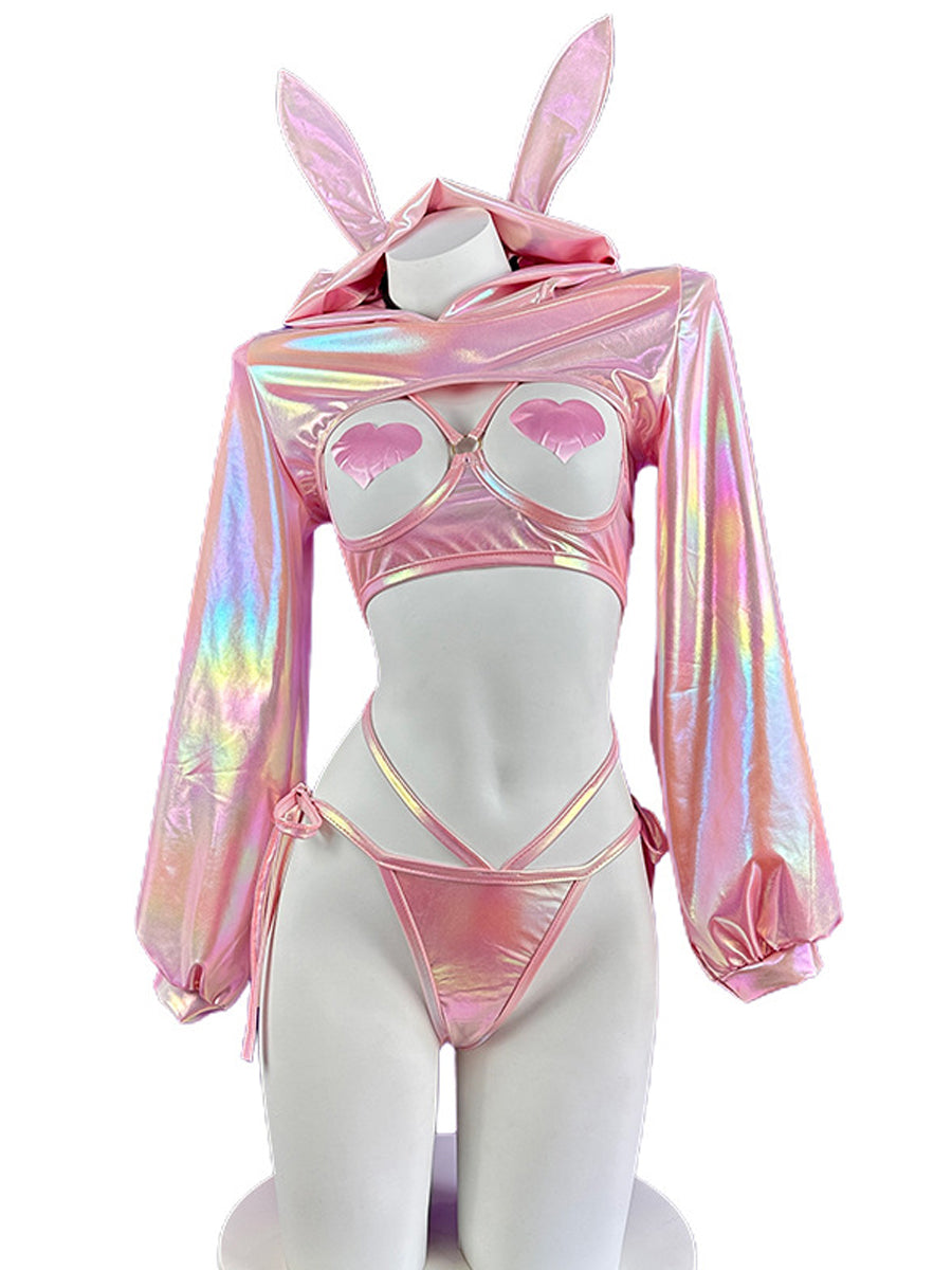 Costume Inspire Holographic Bunny Costume