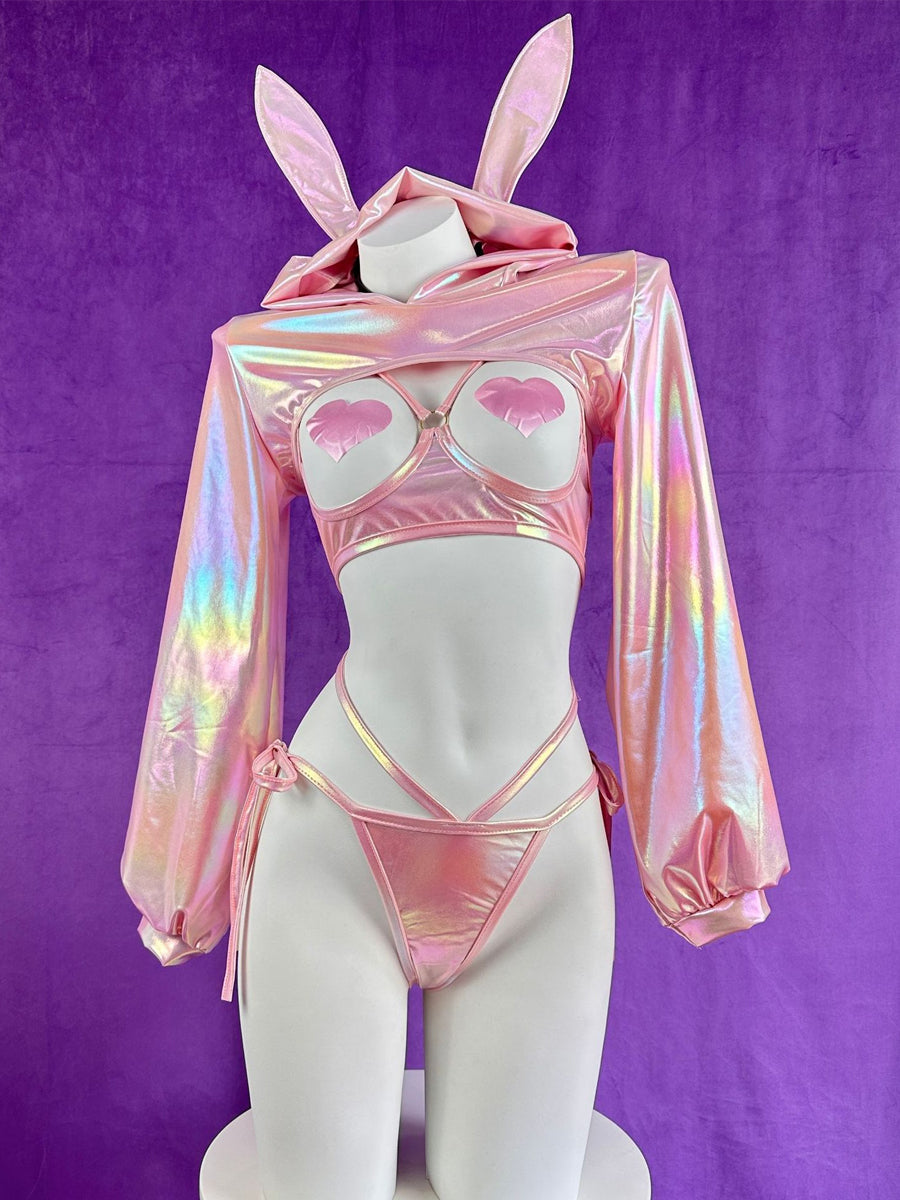 Costume Inspire Holographic Bunny Costume