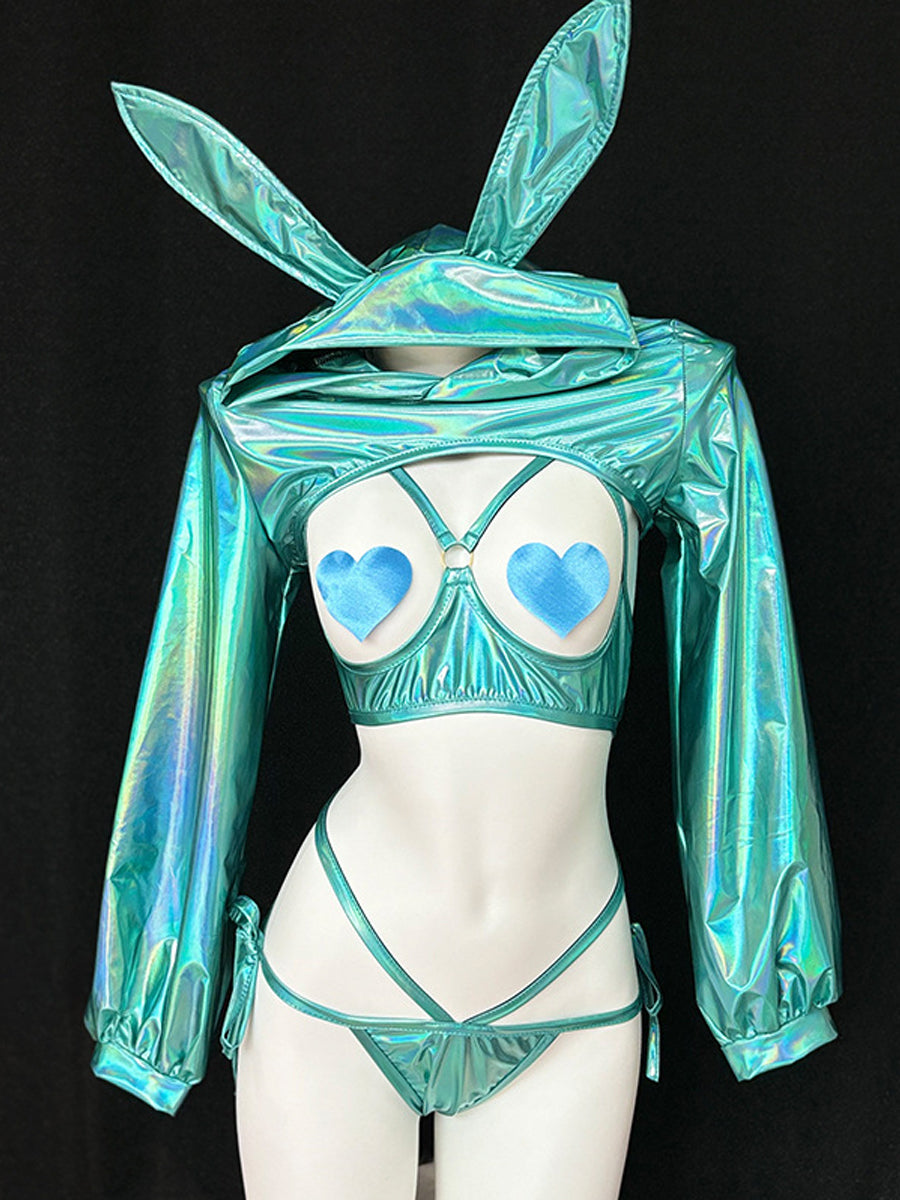 Costume Inspire Holographic Bunny Costume