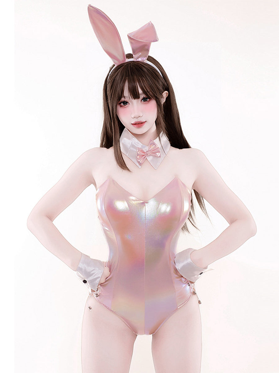 Costume Inspire Holographic Bunny Girl Suit