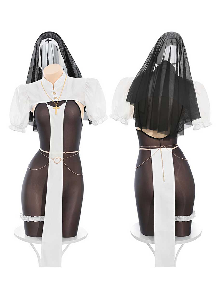 Costume Inspire Plus Size Crotchless Nun Costume