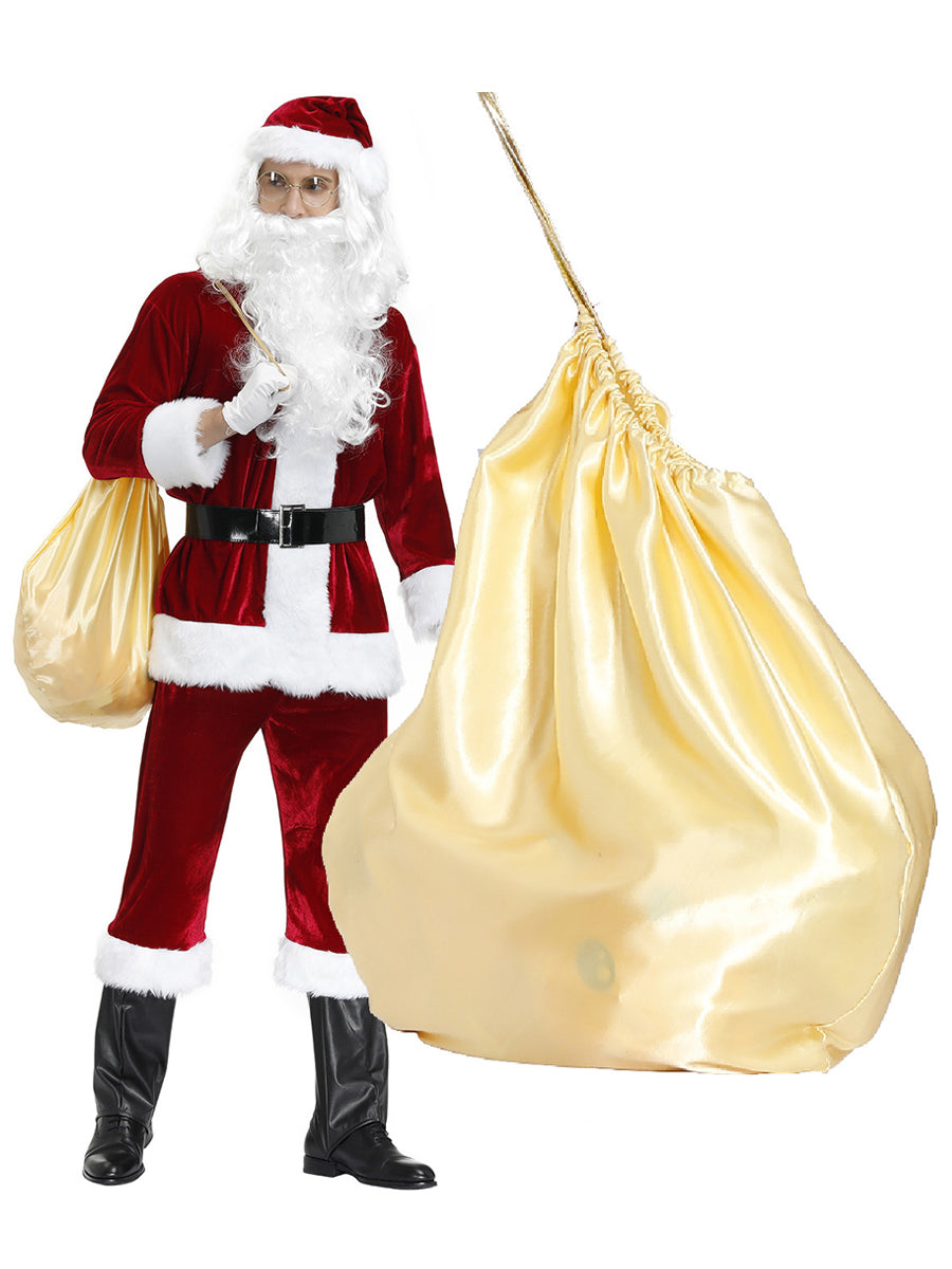 Costume Inspire Santa Claus Gold Gift Bag