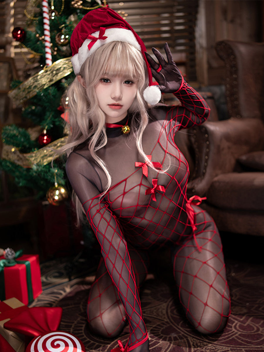 Costume Inspire Sexy Christmas Lingerie Bodystocking