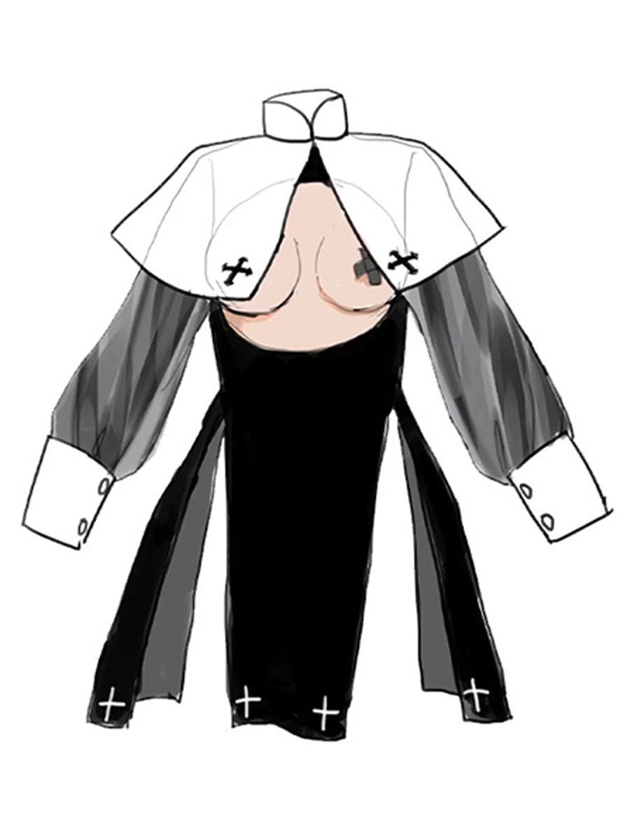 Costume Inspire Sexy Nun Cotume