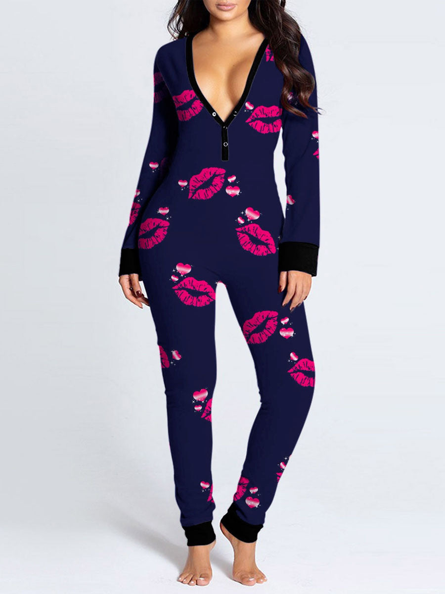 Costume Inspire Sexy Valentine Pajamas with Butt Flap