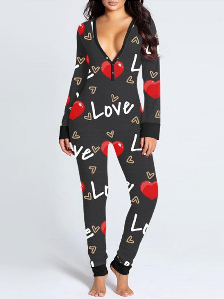 Costume Inspire Sexy Valentine Pajamas with Butt Flap