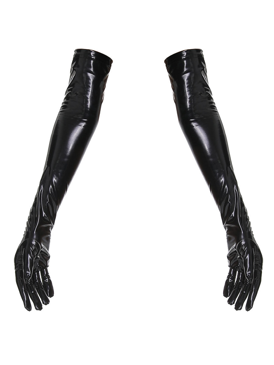 Costume Inspire Wet Look Long Gloves for Women