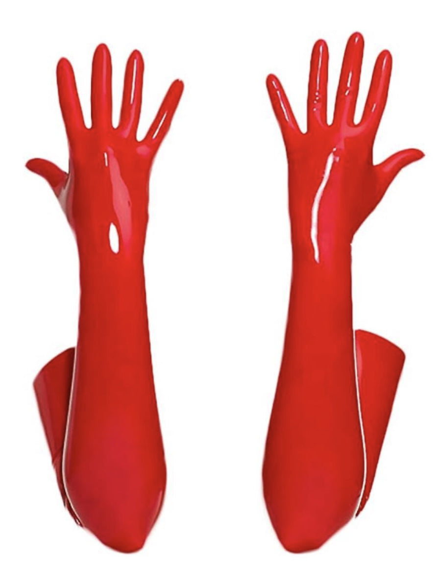 Costume Inspire Wet Look Long Gloves for Women