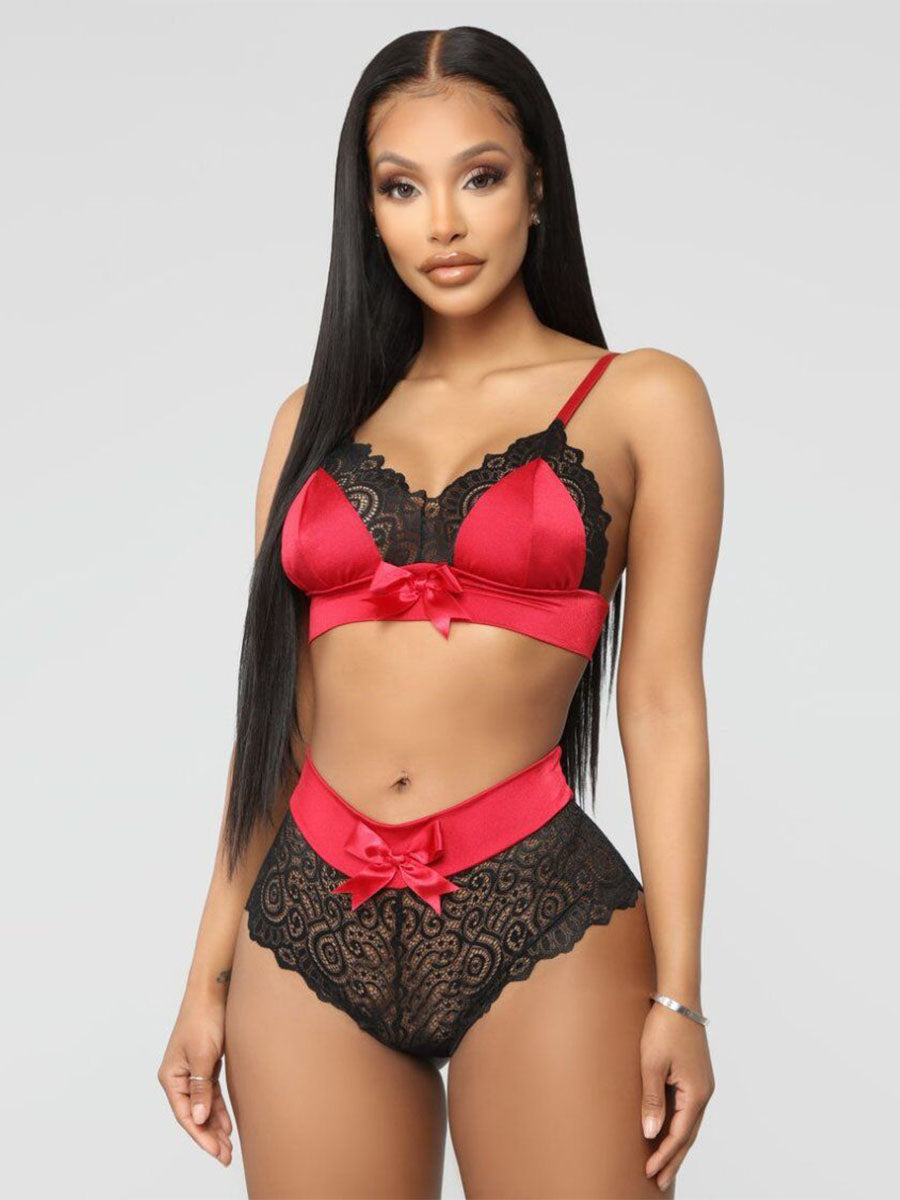 Costume Inspire Woke Up in Lace & Satin Bra Set