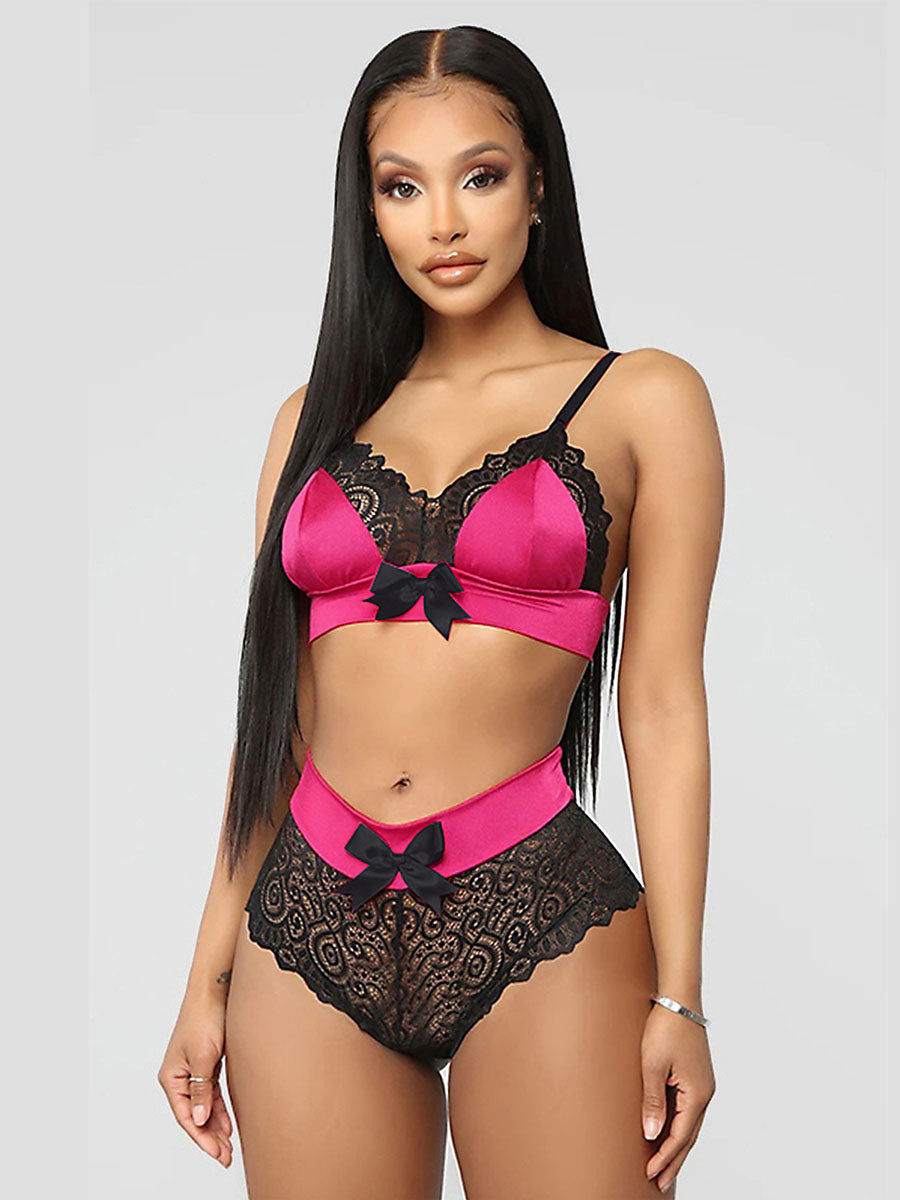 Costume Inspire Woke Up in Lace & Satin Bra Set