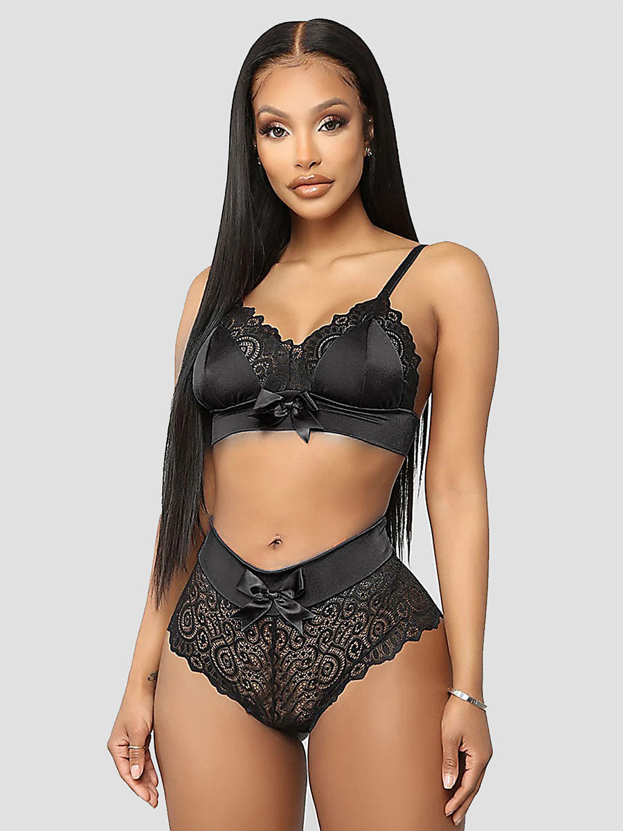 Costume Inspire Woke Up in Lace & Satin Bra Set