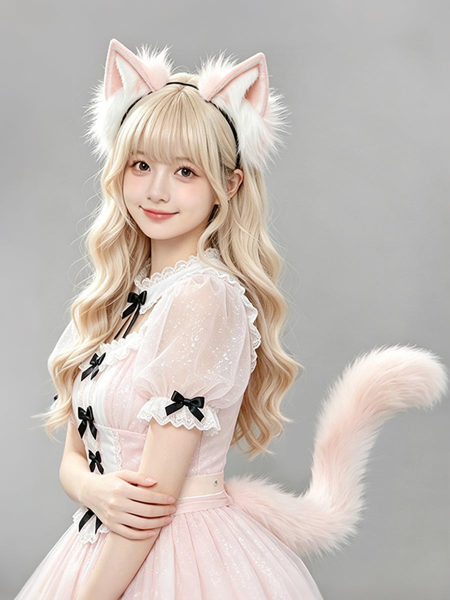 Cute Plush Cat Ears and Tail Set - Costume Inspire