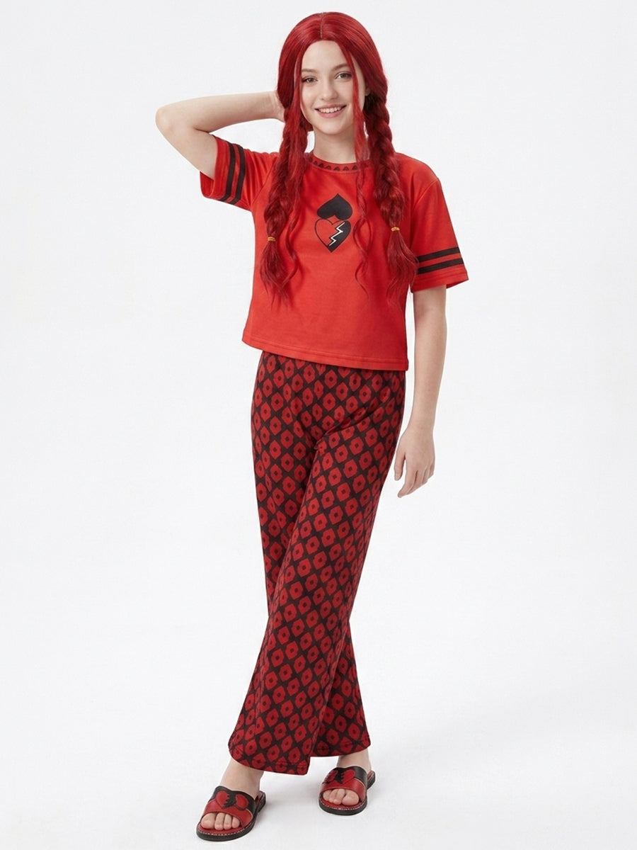 Descendants 5 Wicked Wonderland Princess Red Cosplay Pajamas Set for Adults - Costume Inspire