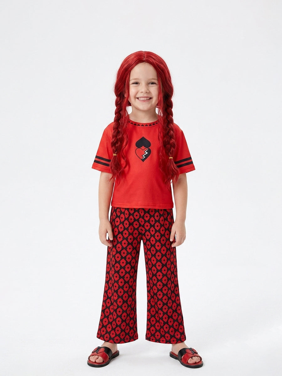 Descendants 5 Wicked Wonderland Princess Red Cosplay Pajamas Set for Kids - Costume Inspire