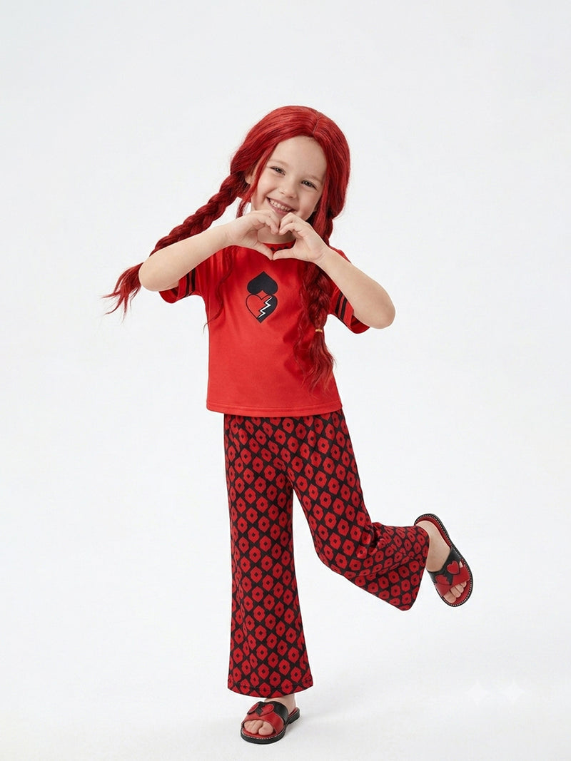 Descendants 5 Wicked Wonderland Princess Red Cosplay Pajamas Set for Kids - Costume Inspire