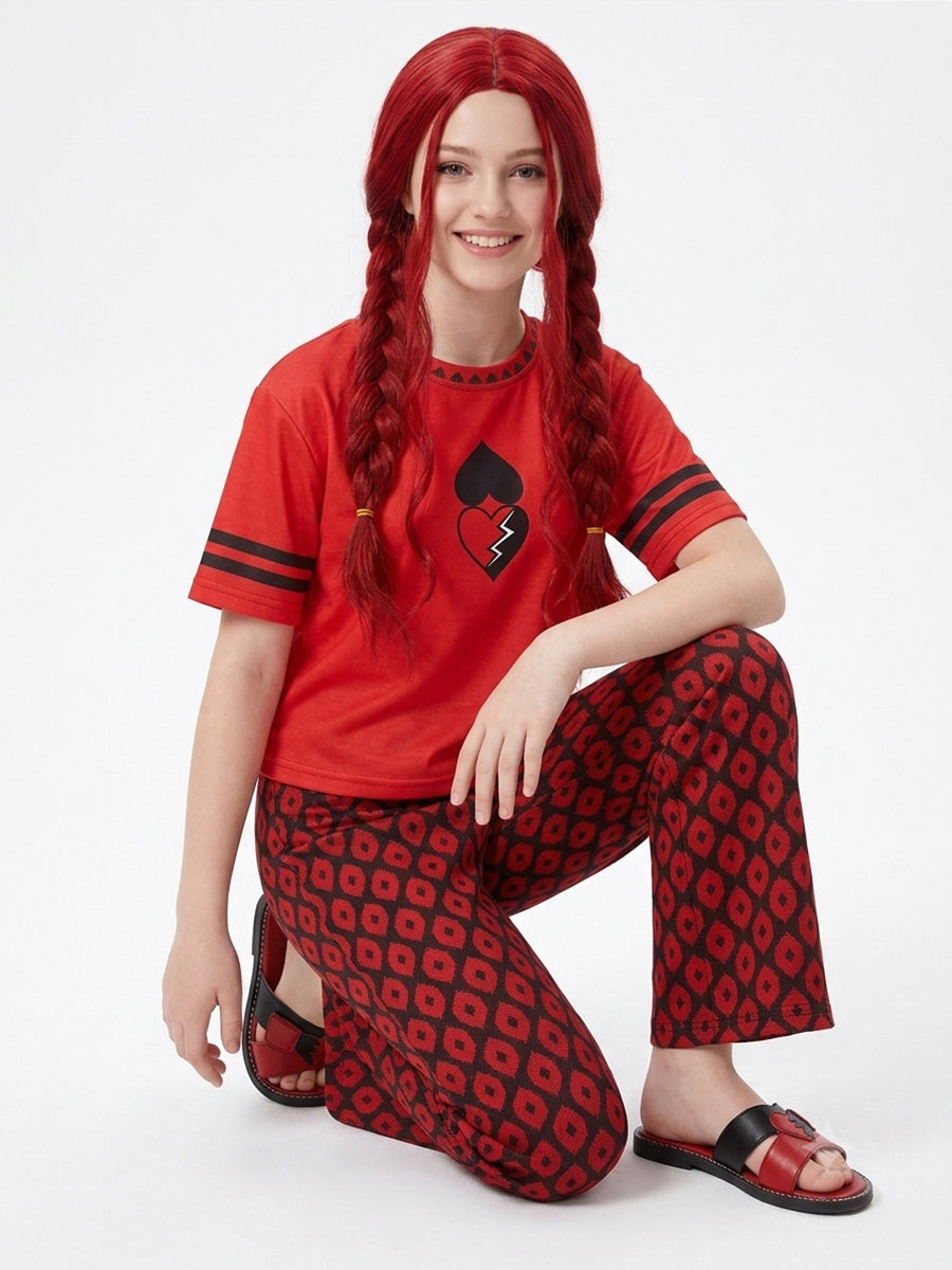 Descendants 5 Wicked Wonderland Princess Red Cosplay Pajamas Set for Adults - Costume Inspire