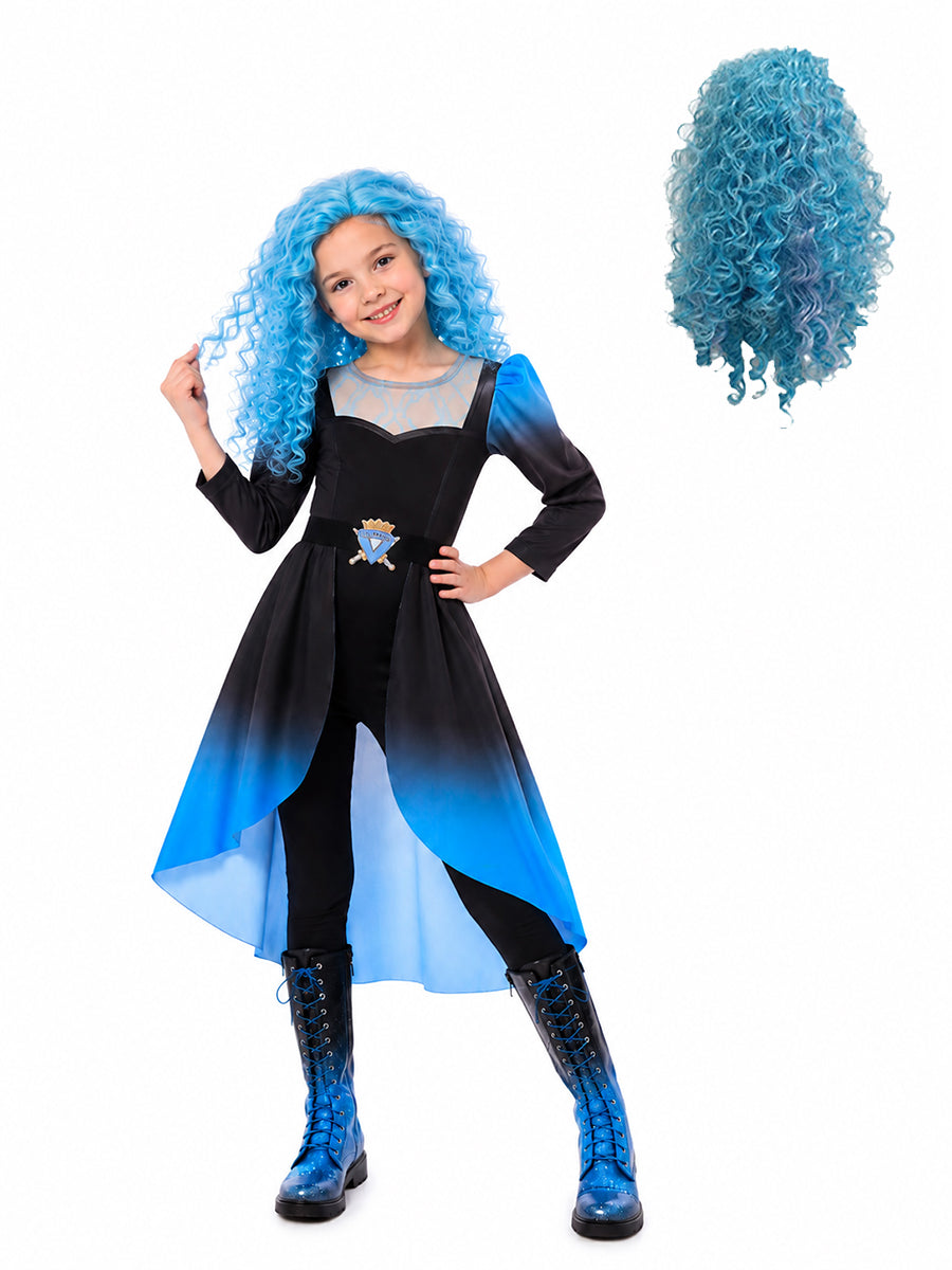 Girls Descendants 5 Evil Chloe Cosplay Costume with Wig - Costume Inspire