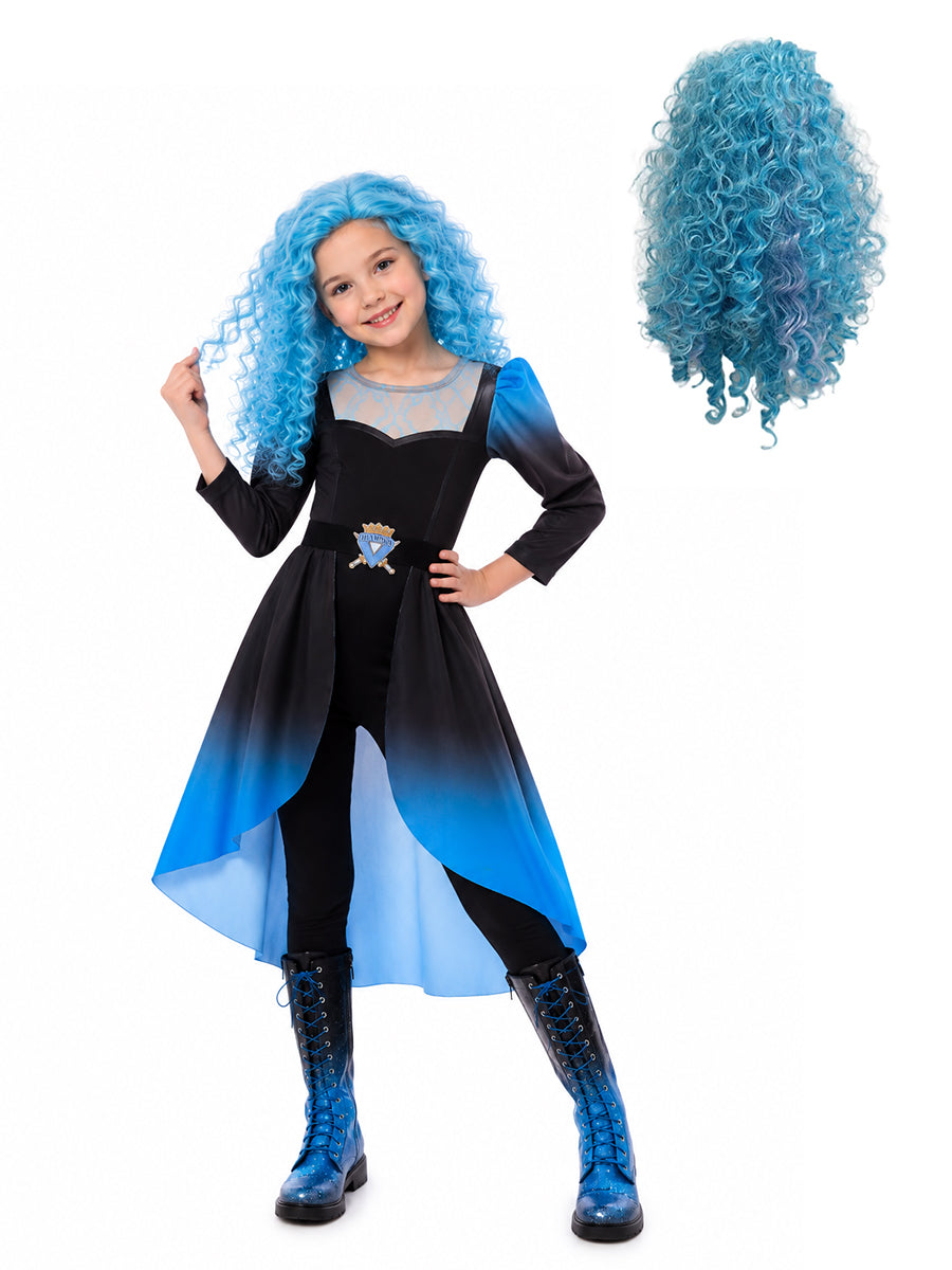 Girls Descendants 5 Evil Chloe Cosplay Costume with Wig - Costume Inspire