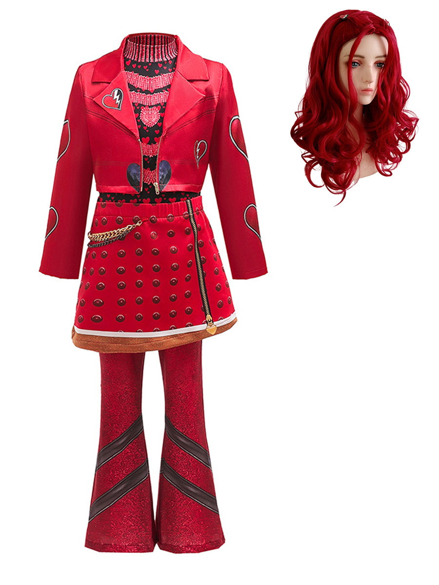 Girls Descendants 5 Princess Red Costume with Wig - Costume Inspire