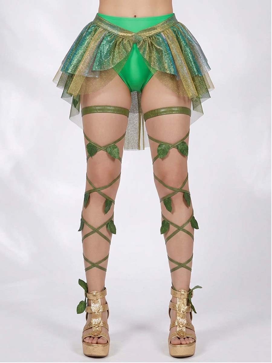 Green Ivy Leg Wraps - Costume Inspire