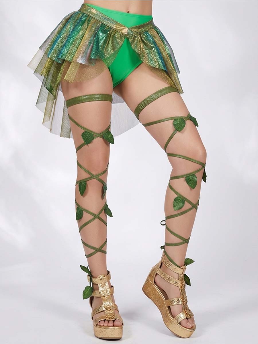 Green Ivy Leg Wraps - Costume Inspire