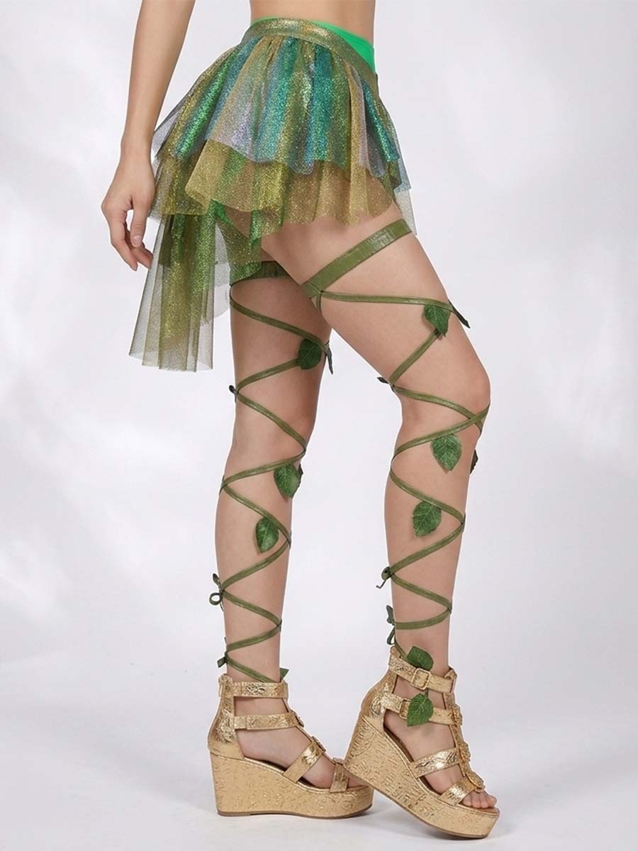 Green Ivy Leg Wraps - Costume Inspire