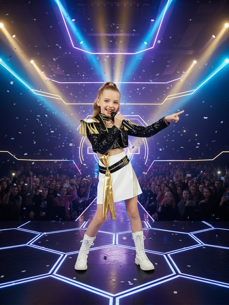 Costume Inspire Kids KPop Demon Hunters Mira Golden Costume