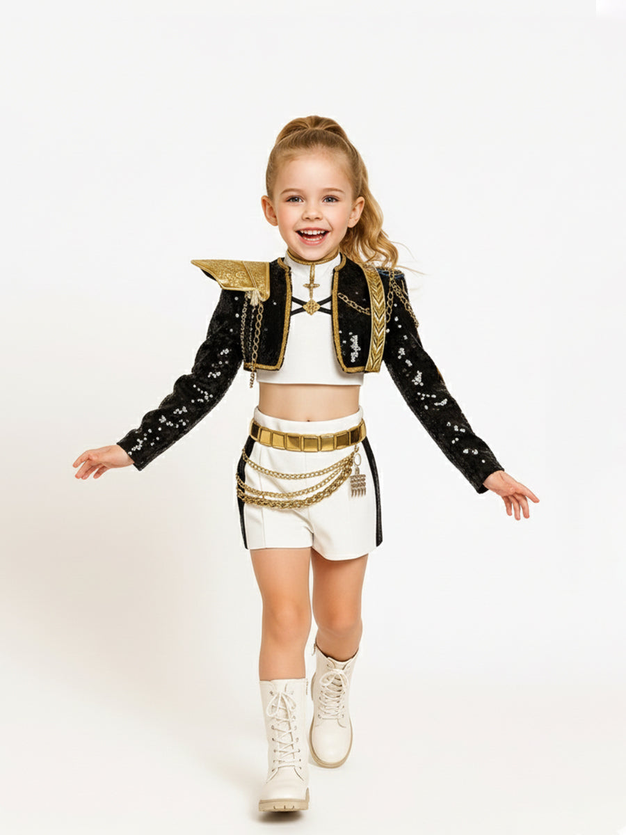 Costume Inspire Kids KPop Demon Hunters Rumi Golden Costume