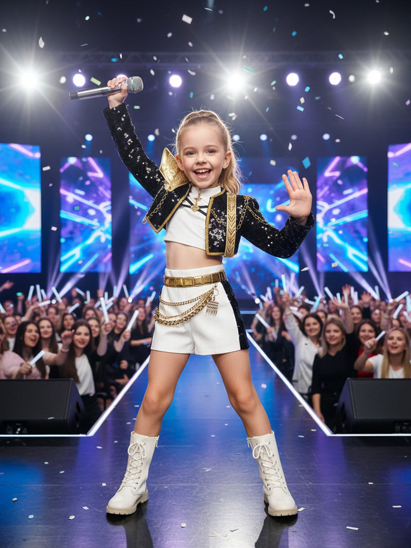 Costume Inspire Kids KPop Demon Hunters Rumi Golden Costume