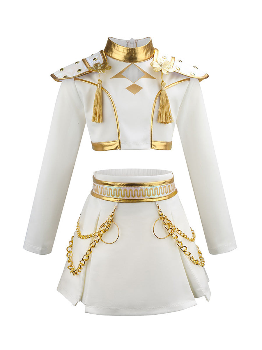 Costume Inspire KPop Demon Hunters Zoey White Costume