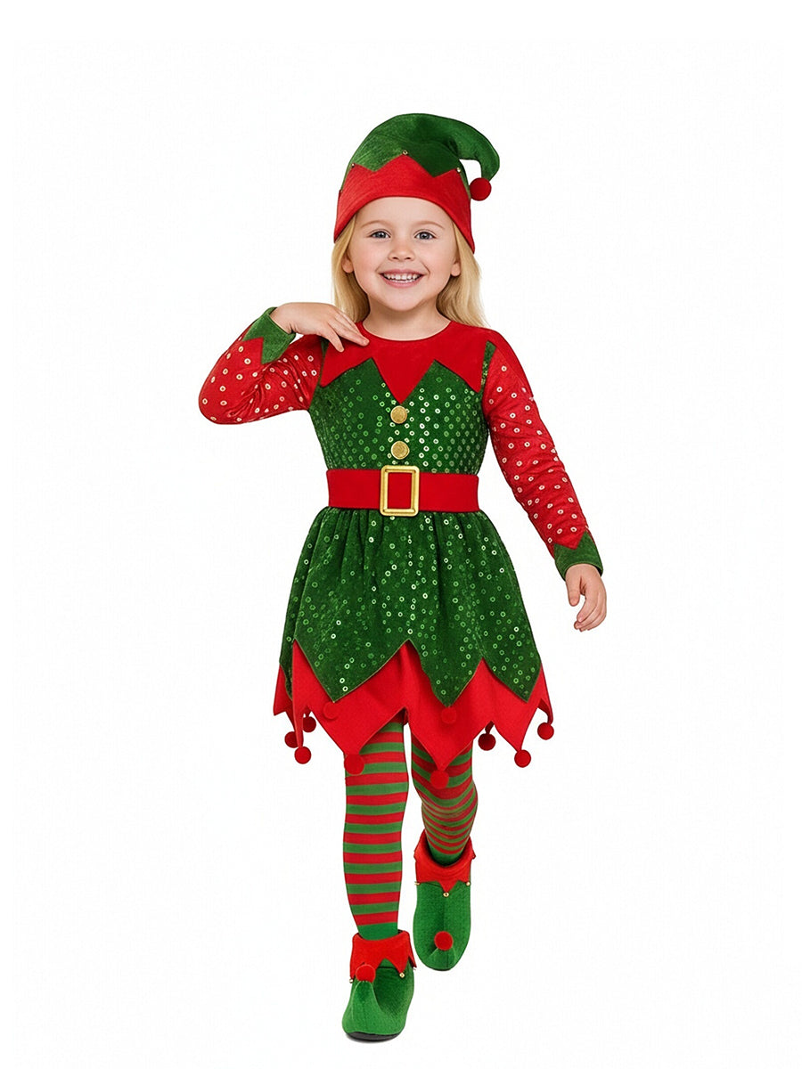 Costume Inspire Kids Christmas Elf Sequin Costume