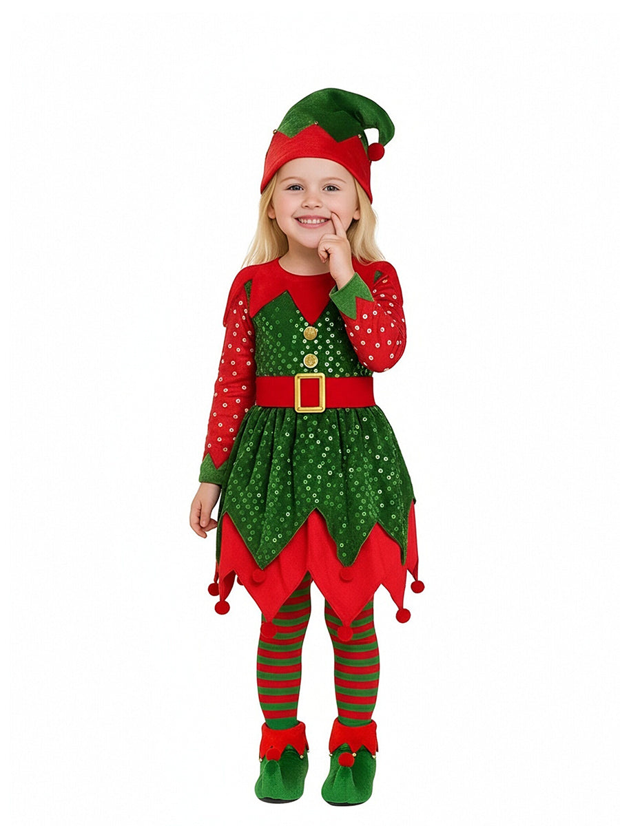 Costume Inspire Kids Christmas Elf Sequin Costume
