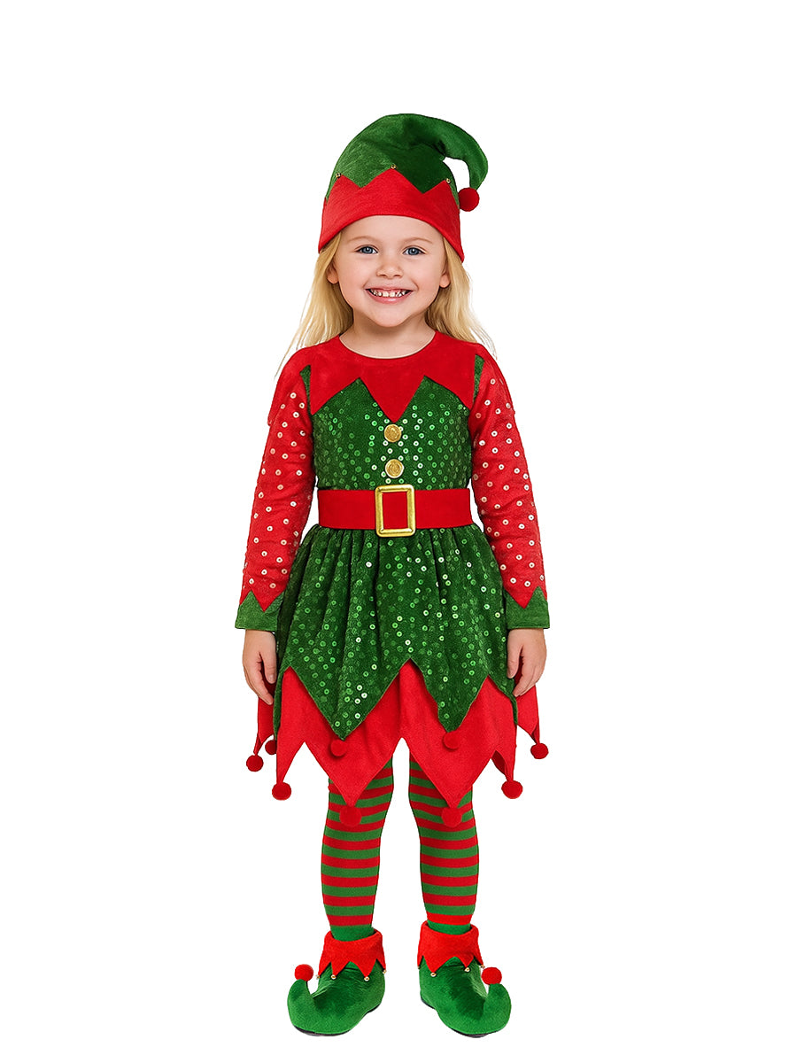 Costume Inspire Kids Christmas Elf Sequin Costume