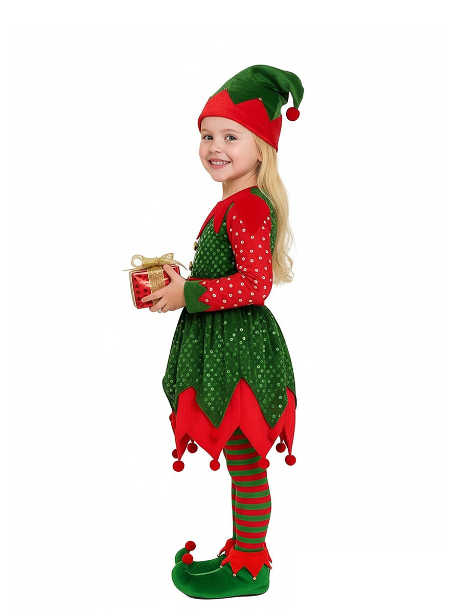 Costume Inspire Kids Christmas Elf Sequin Costume